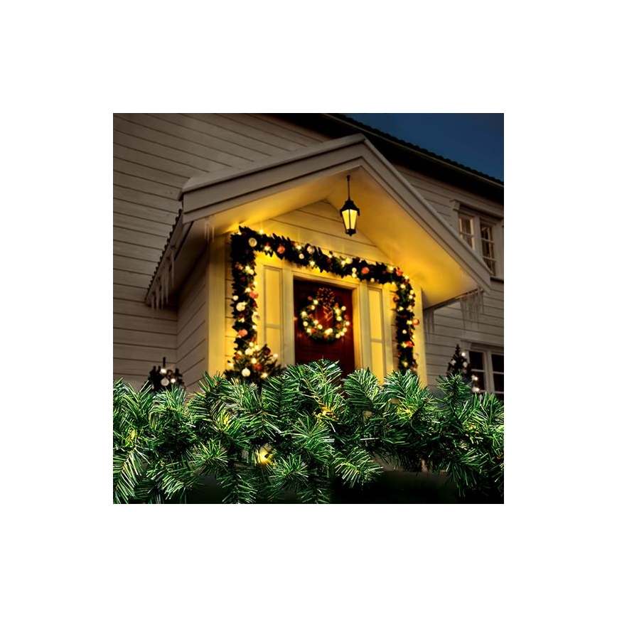 LED utomhus juldekoration GIRLANDA 80xLED/3xAA, 500 cm, IP44