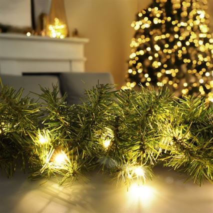 LED utomhus juldekoration GIRLANDA 80xLED/3xAA, 500 cm, IP44