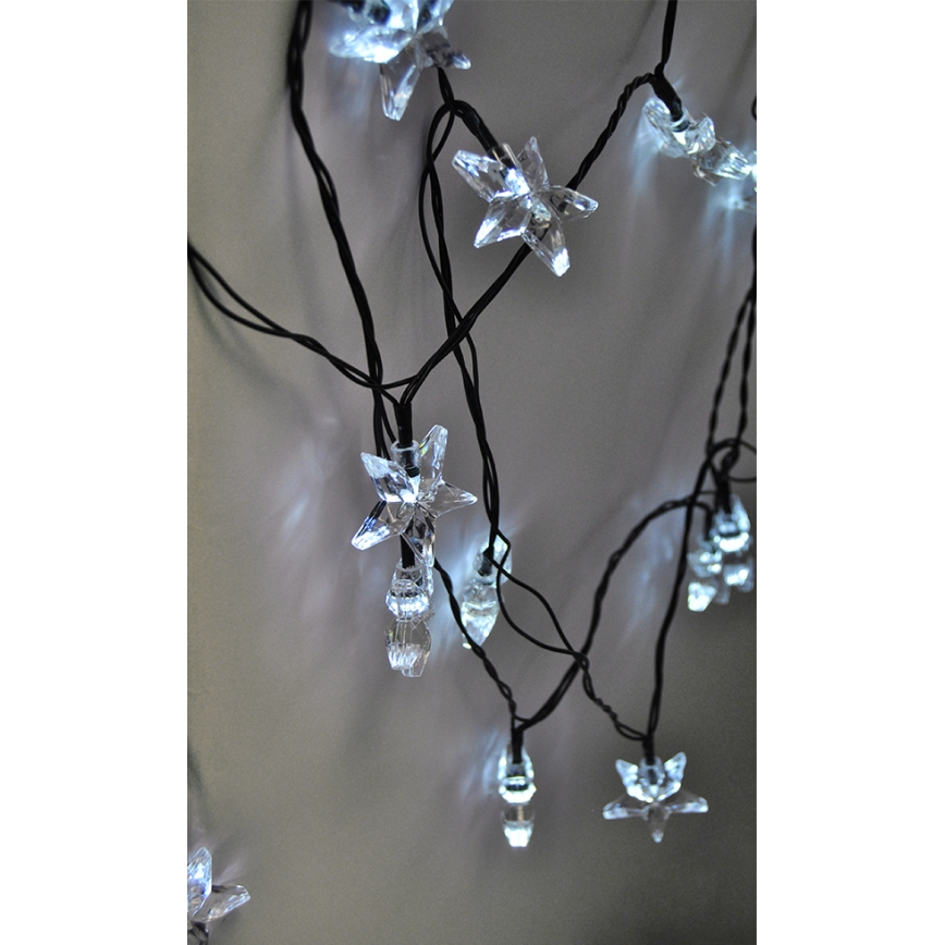 LED-ljusslinga 20xLED, 6 m, kallvit