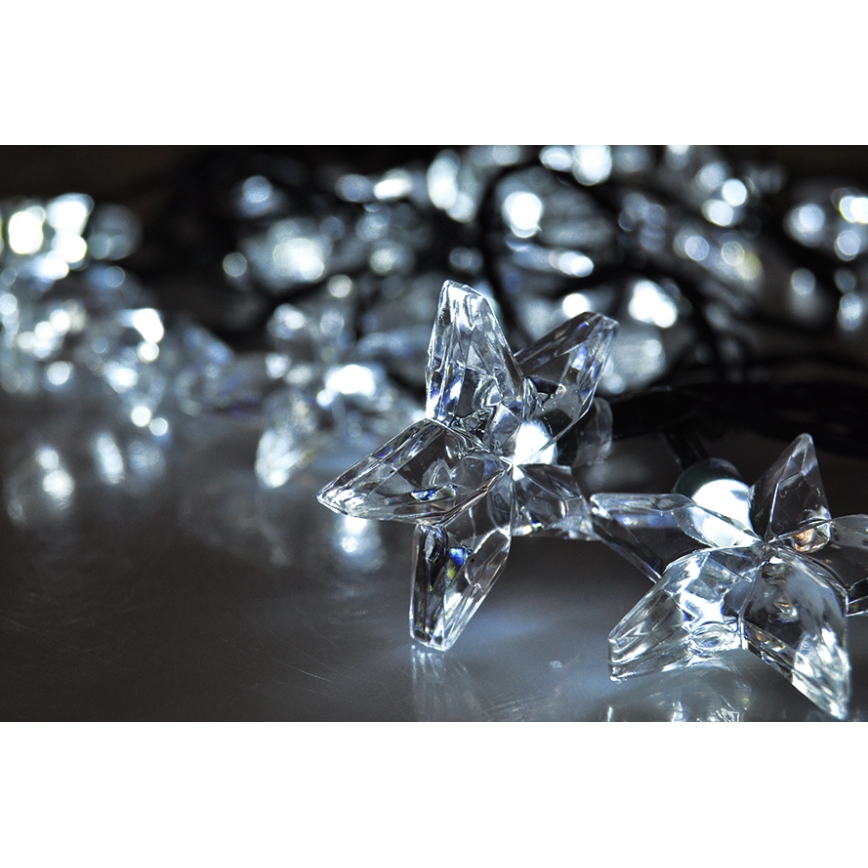 LED-ljusslinga 20xLED, 6 m, kallvit