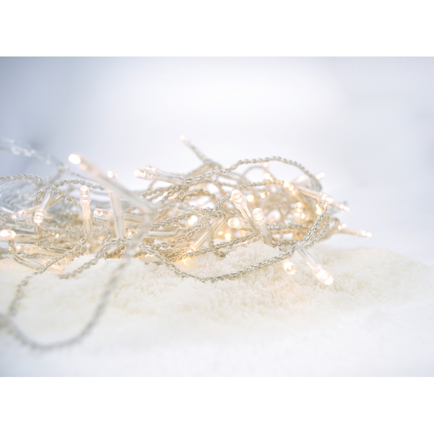 LED utomhusgardin 120xLED/8 funktioner 9m IP44 varmvit