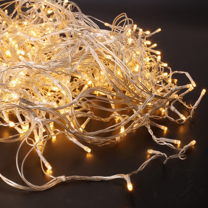 LED utomhusgardin 360xLED/8 funktioner 15 m IP44 varmvit