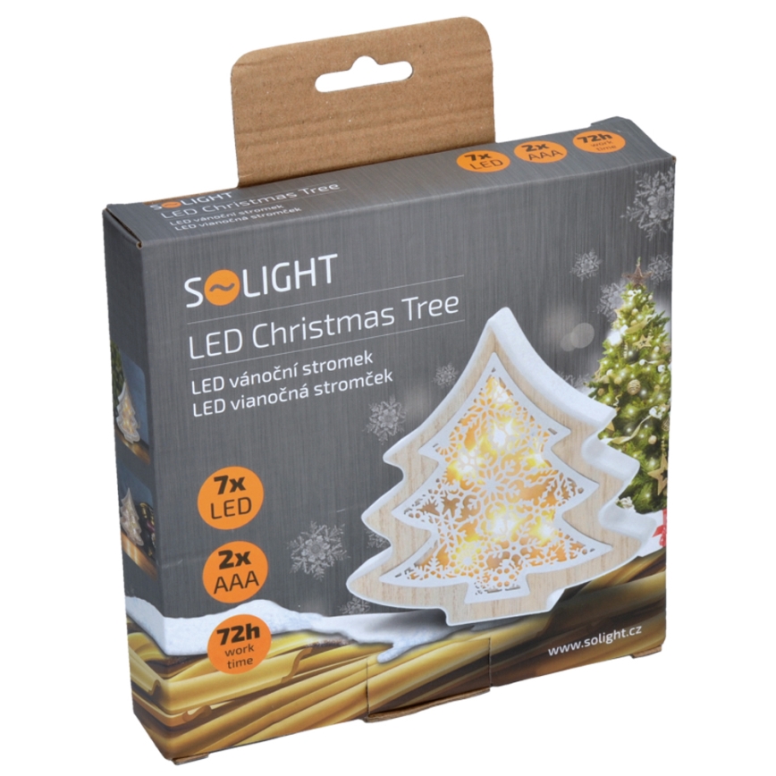 LED Juldekoration 6xLED/2xAAA gran