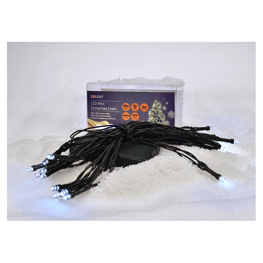 Solight 1V50-W - LED Julbelysning 3,3 m 20xLED/3xAA