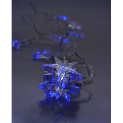 LED-ljusslinga 10xLED/2xAA 2,5 m blå