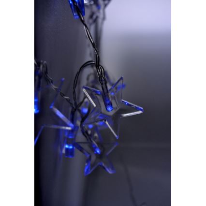 LED-ljusslinga 10xLED/2xAA 2,5 m blå
