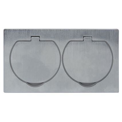 Utomhus inbyggt dubbelt uttag IP55