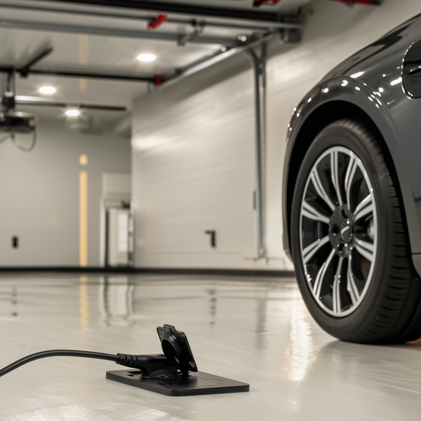 Utomhus inbyggd golv dubbelt uttag IP55 svart rektangulär