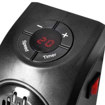 Mini fläkt med keramiskt värmeelement för vägguttag 350W/230V