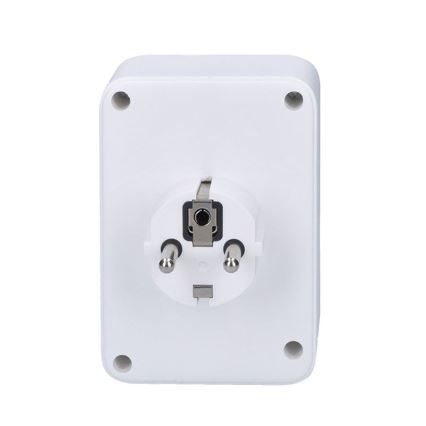 Grenuttag 1x16 A + 2x 2,5 A med 2x USB (A + C)-laddare, vitt