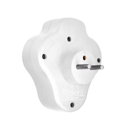 Uttagssplitter med USB A+C charger och Strömbrytare 2x10A vit
