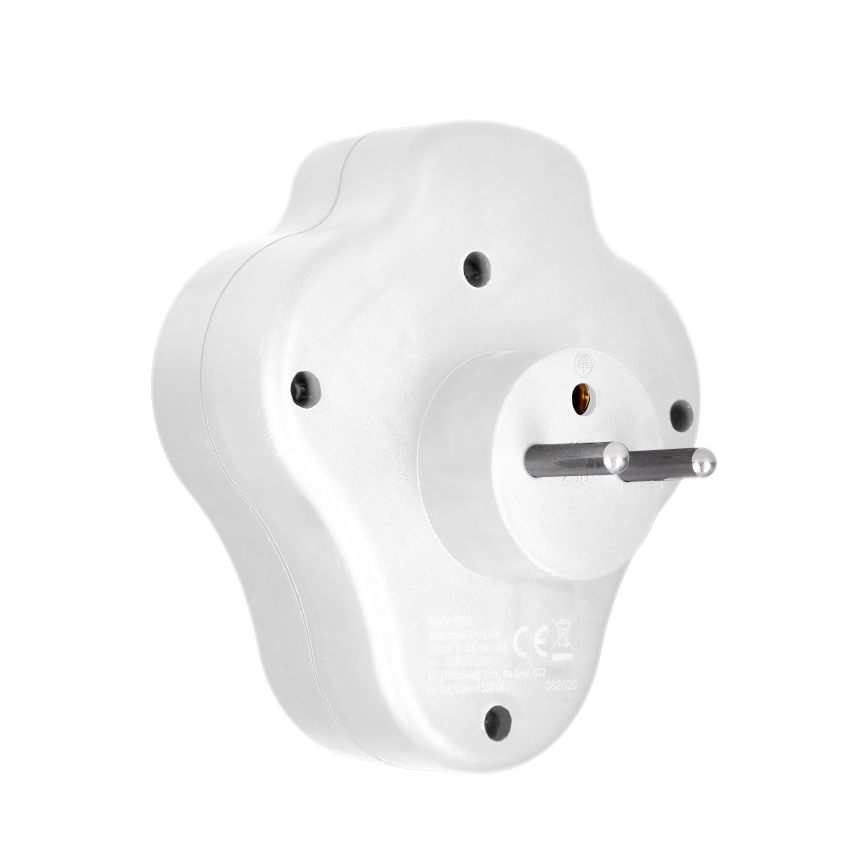 Uttagssplitter med USB A+C charger och Strömbrytare 2x10A vit