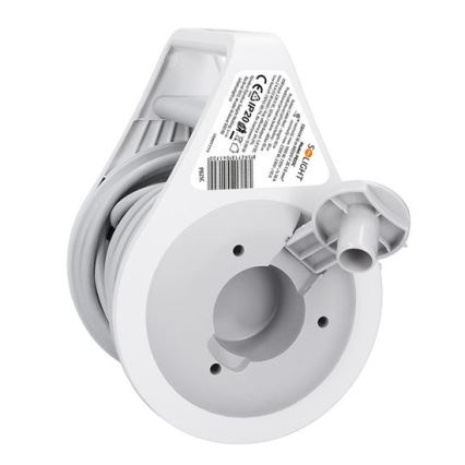 Kabelvinda med förlängningskabel, 2 uttag samt USB‑A och USB‑C, 10 m