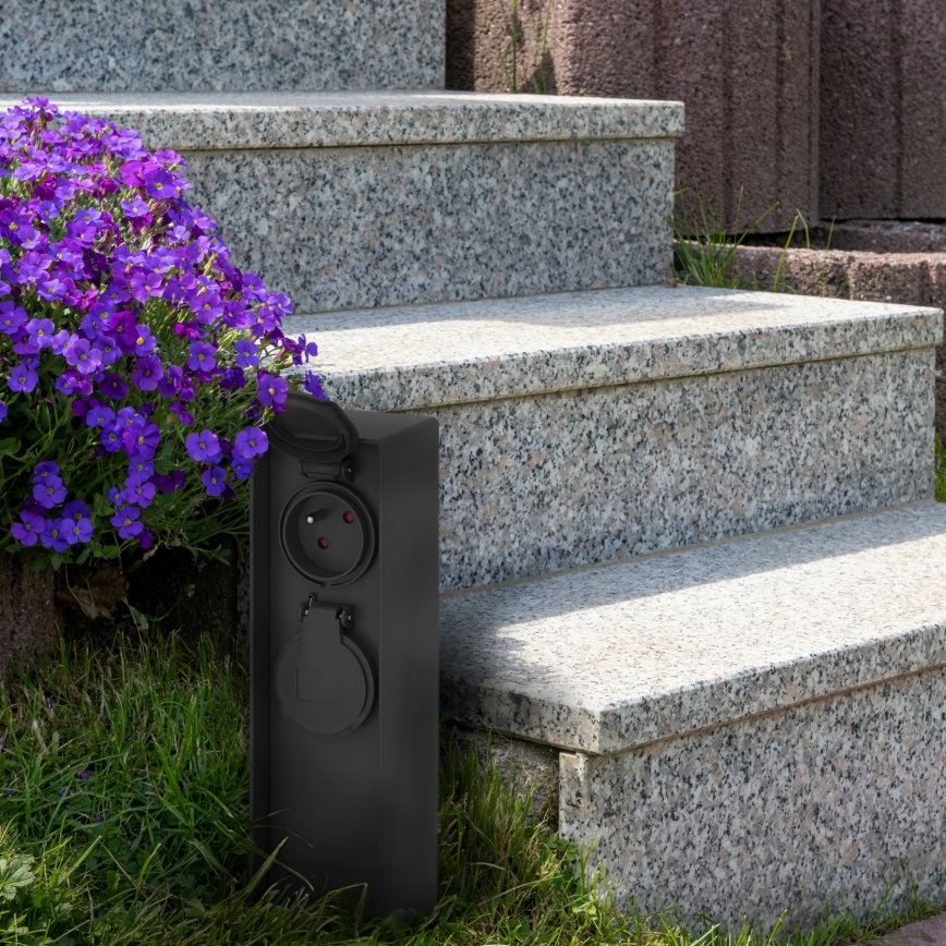 Kolumn med eluttag för utomhusbruk 2Z 230V IP44