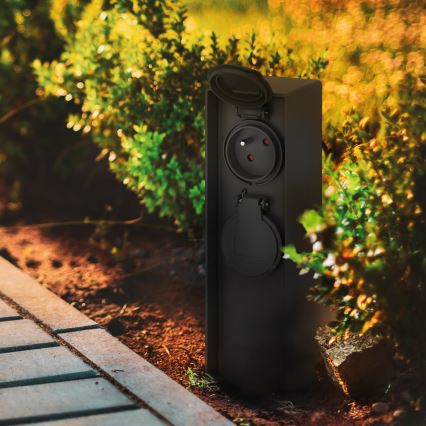 Kolumn med eluttag för utomhusbruk 2Z 230V IP44