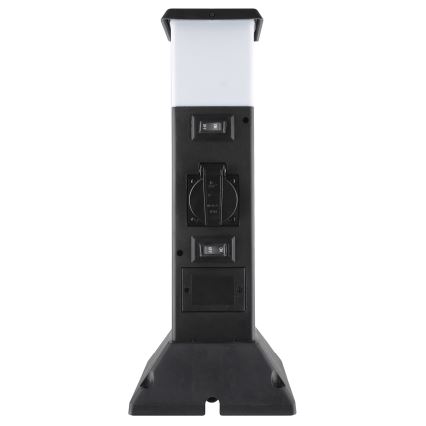 Utomhuslampa med 2 uttag 1xE14/15W/230V IP44 svart