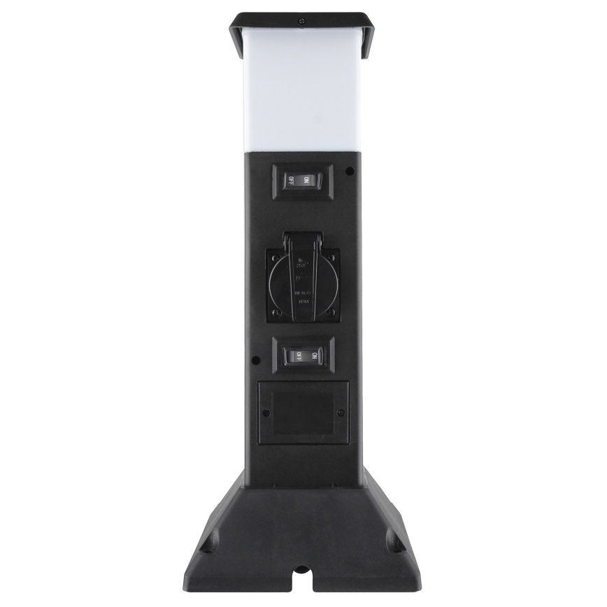 Utomhuslampa med 2 uttag 1xE14/15W/230V IP44 svart