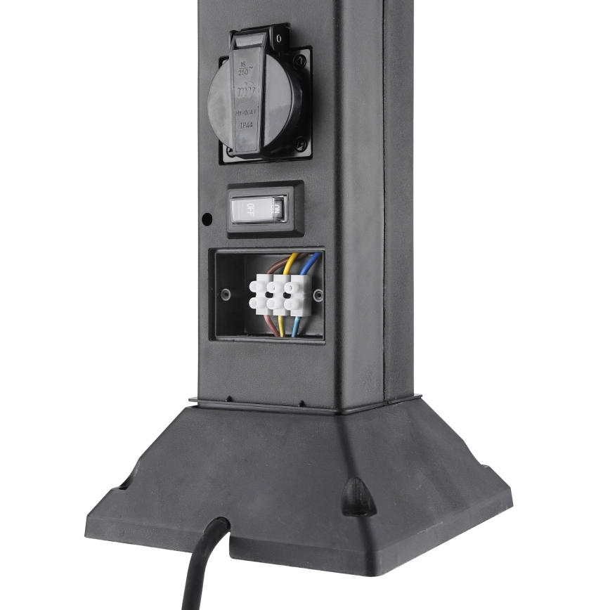 Utomhuslampa med 2 uttag 1xE14/15W/230V IP44 svart