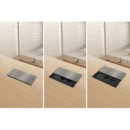 Inbyggt vägguttag 20 W — 2 uttag + USB-A + USB-C + HDMI