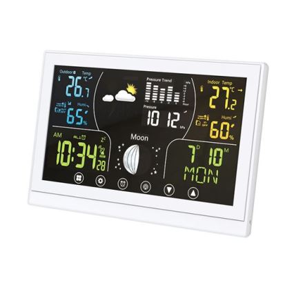 Väderstation med färgdisplay 5V/2xAAA vit