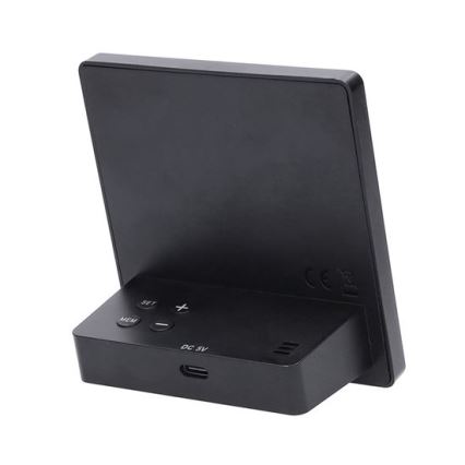 Digital termometer 5V/2xAAA + 2xAAA svart