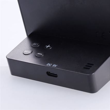 Digital termometer 5V/2xAAA + 2xAAA svart