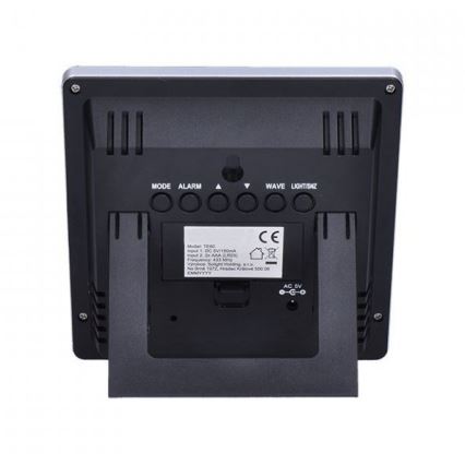 Väderstation med LCD display 230V/2xAAA + 2xAAA svart