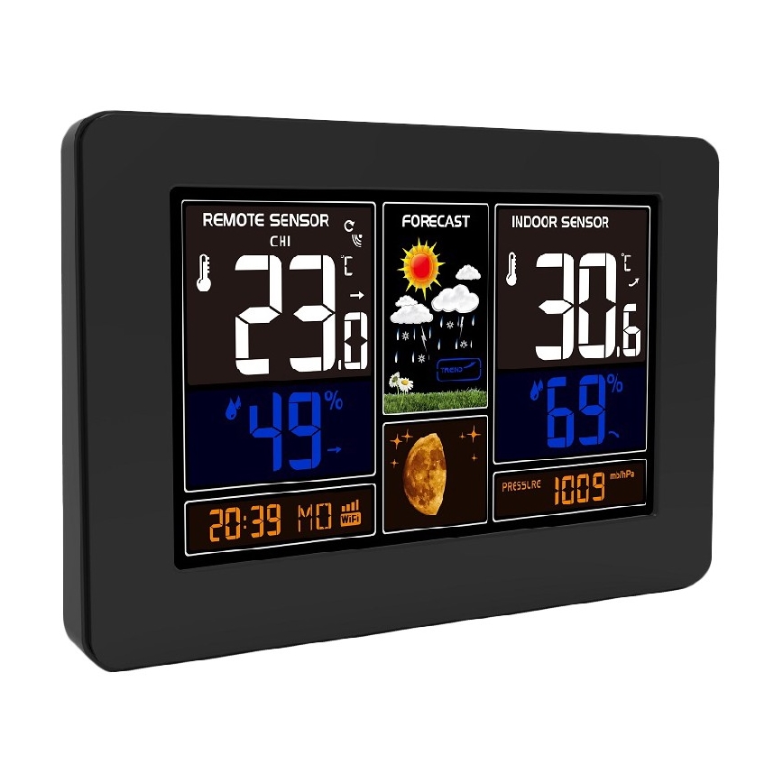 Väderstation med LCD-skärm i färg 2xAA/5V + 2xAA Wi-Fi Tuya