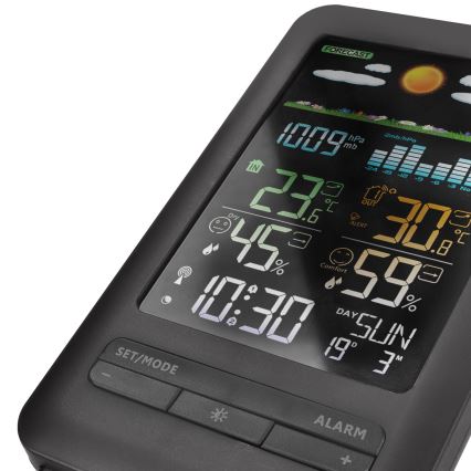 Väderstation med LCD-skärm 2xAA + 2xAA svart