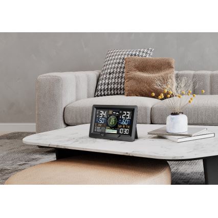 Professionella väderstationer med färg-LCD-skärm 5V/2xAA + 3xAA + 2xAA Wi-Fi Tuya