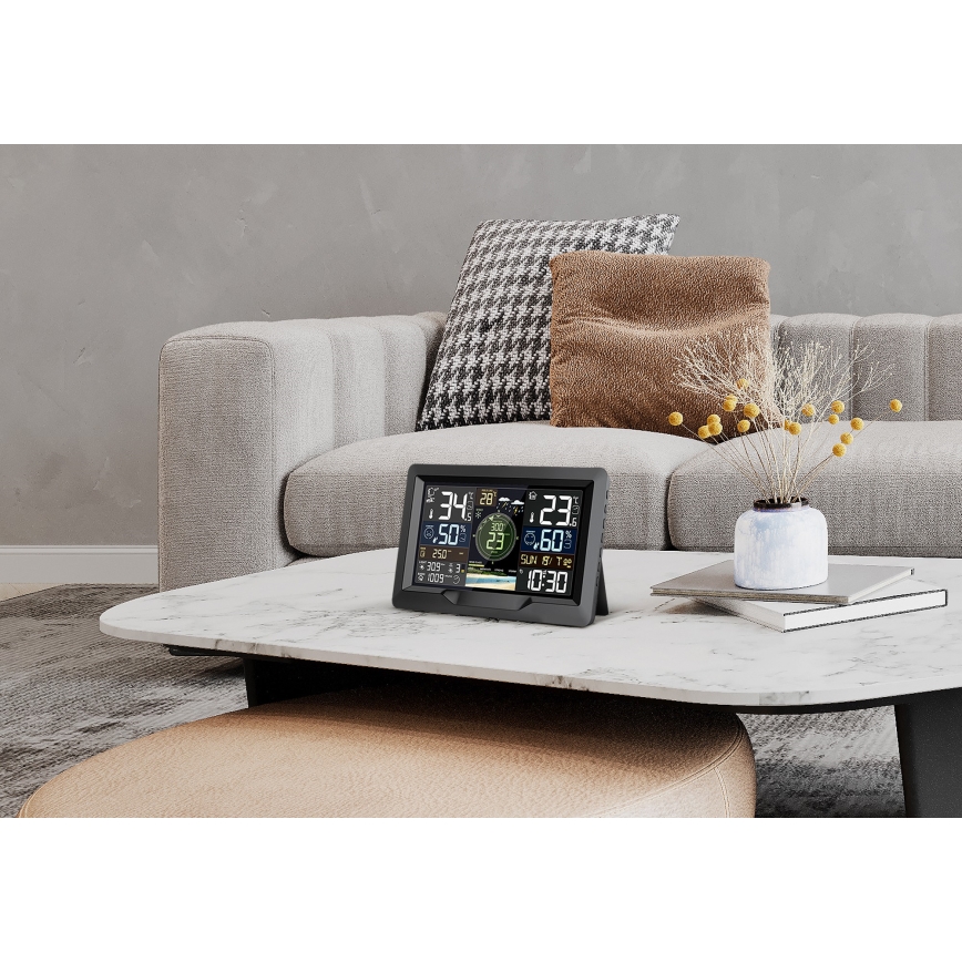 Professionella väderstationer med färg-LCD-skärm 5V/2xAA + 3xAA + 2xAA Wi-Fi Tuya