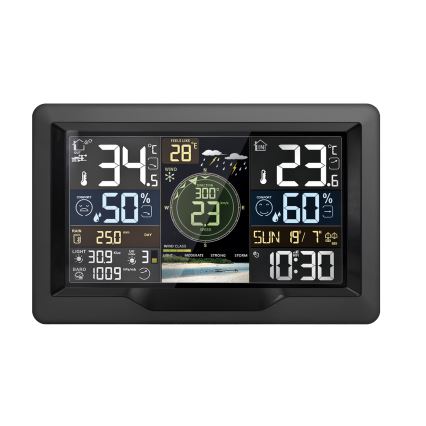 Professionella väderstationer med färg-LCD-skärm 5V/2xAA + 3xAA + 2xAA Wi-Fi Tuya