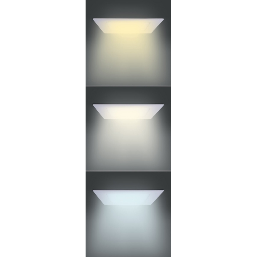 LED infälld takarmatur LED/12W/230V 3000/4000/6000K 17x17 cm vit