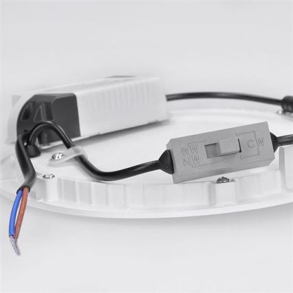 LED infälld takarmatur LED/18W/230V 3000/4000/6000K Ø 22,5 cm vit