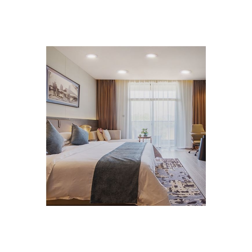 Infälld LED-takarmatur LED/24W/230V 3000/4000/6000 K Ø 30 cm vit