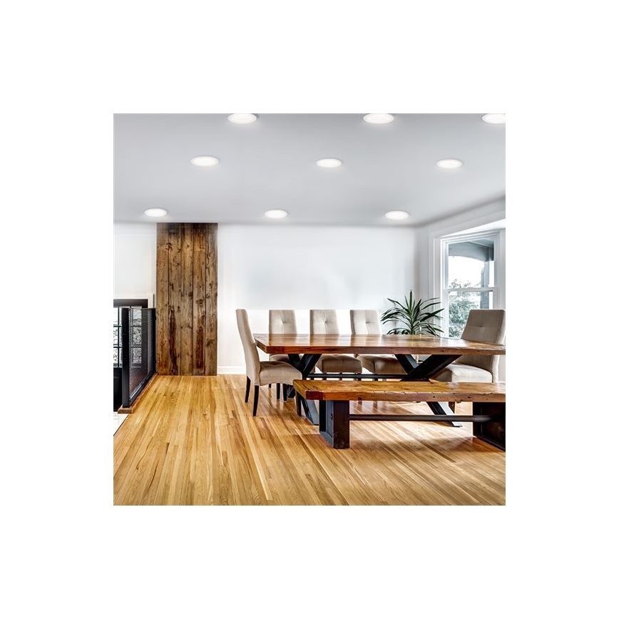 Infälld LED-takarmatur LED/24W/230V 3000/4000/6000 K Ø 30 cm vit