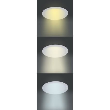Infälld LED-takarmatur LED/24W/230V 3000/4000/6000 K Ø 30 cm vit
