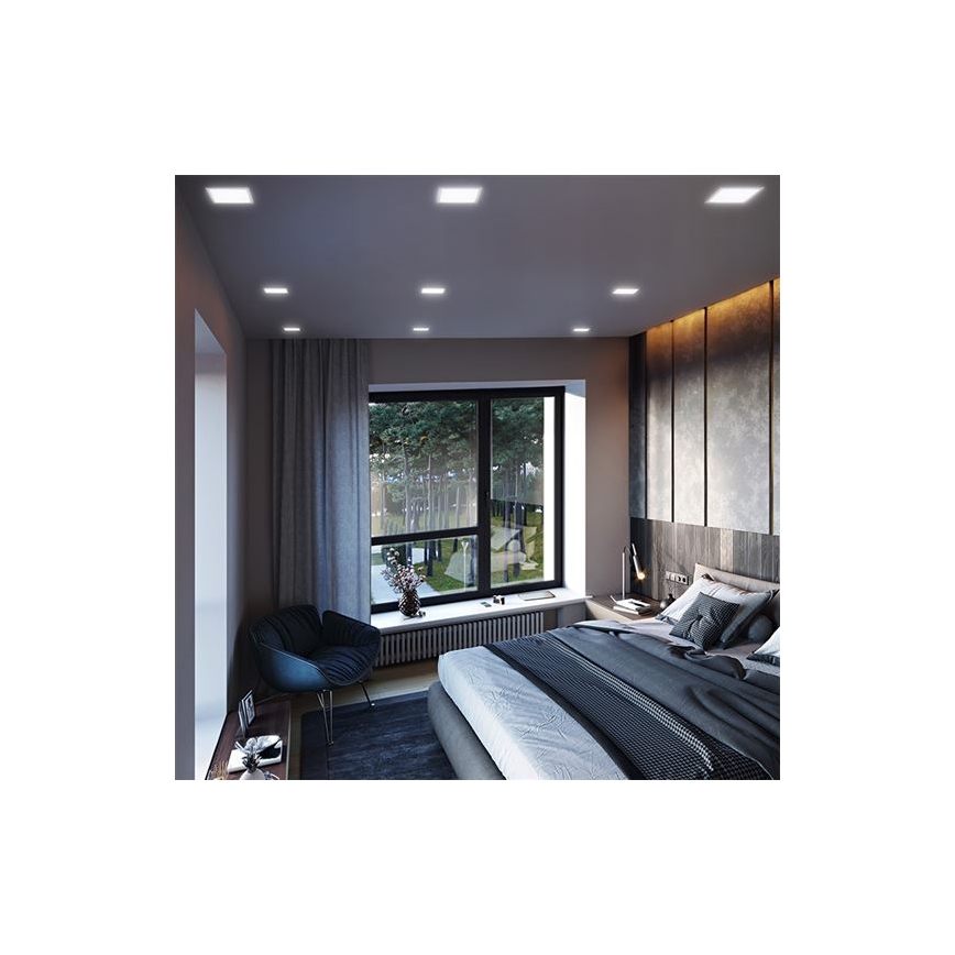 LED-infälld armatur för undertak LED/24W/230V 3000/4000/6000K 30x30 cm vit