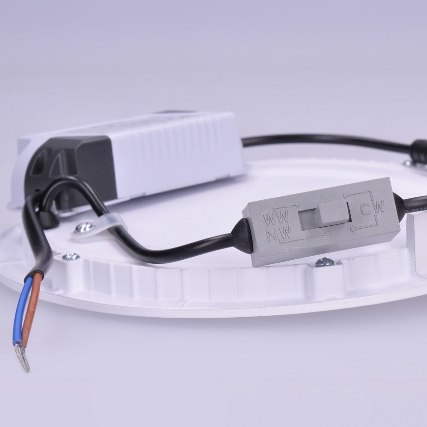 LED infälld takarmatur LED/6W/230V 3000/4000/6000K Ø 12 cm vit