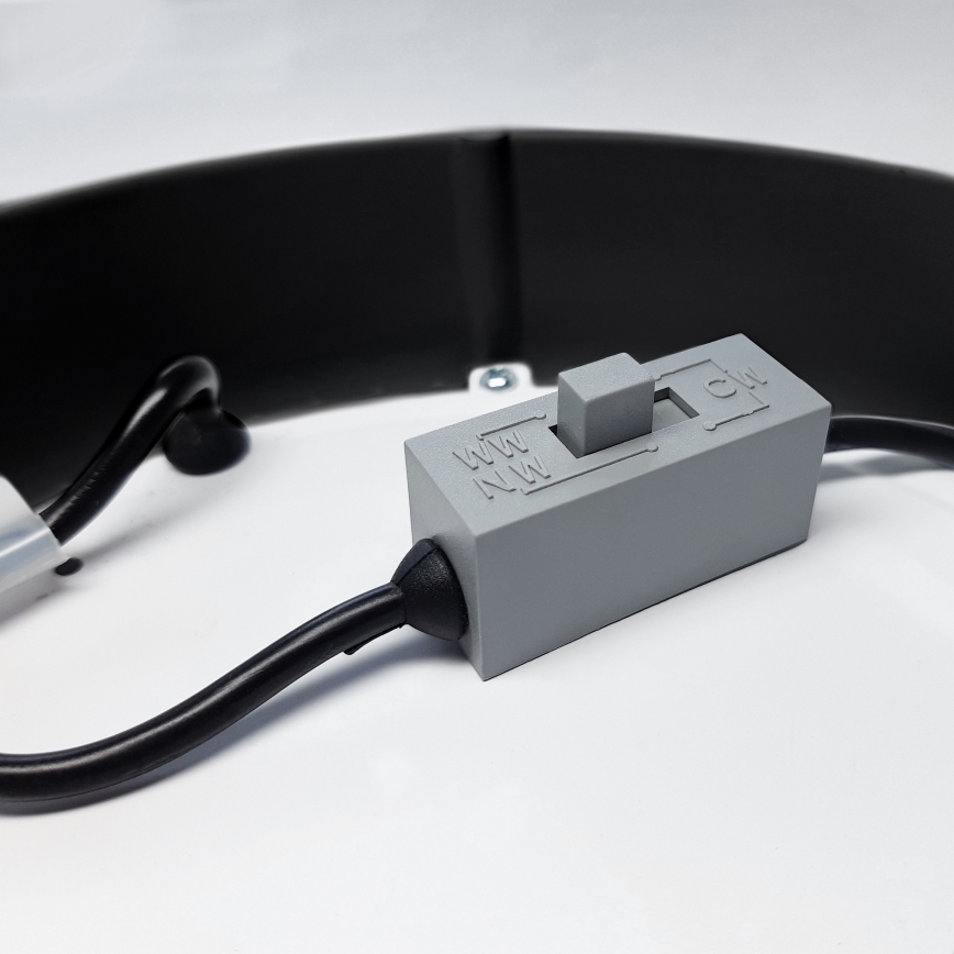 LED Taklampa LED/12W/230V 3000/4000/6000K svart rund