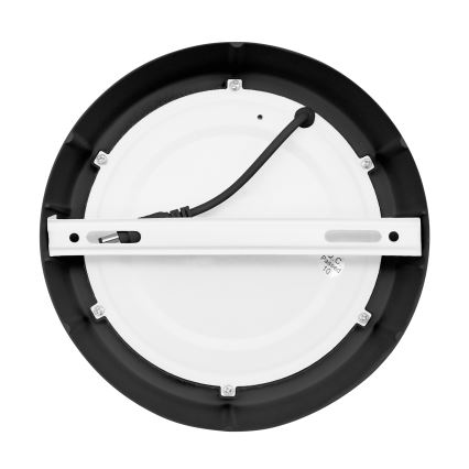 LED Taklampa LED/12W/230V 3000/4000/6000K svart rund