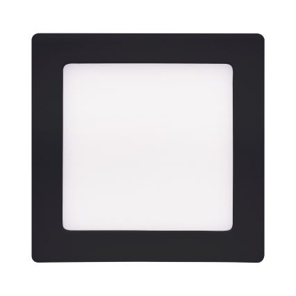 LED Taklampa LED/12W/230V 3000/4000/6000K svart fyrkantig