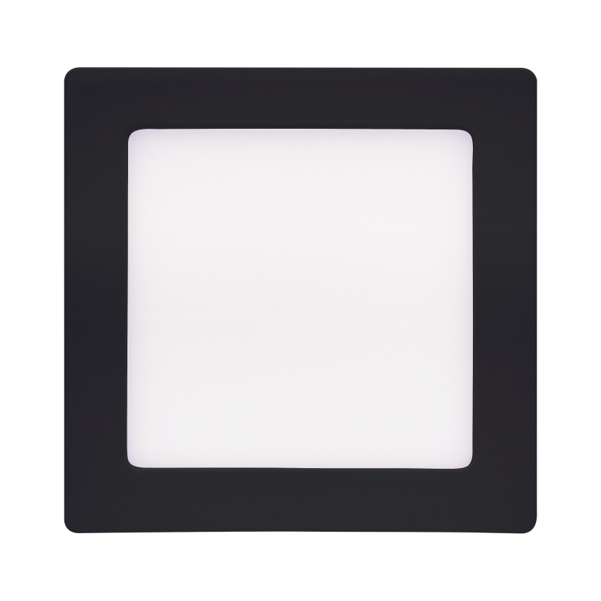 LED Taklampa LED/12W/230V 3000/4000/6000K svart fyrkantig