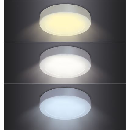 LED-taklampa 18W/230V 3000/4000/6000K Ø 22,5 cm vit