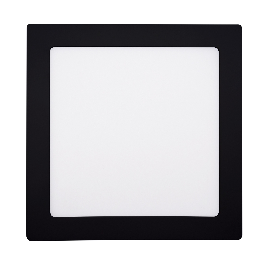 LED Taklampa LED/18W/230V 3000/4000/6000K svart fyrkantig