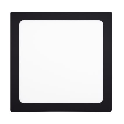 LED Taklampa LED/24W/230V 3000/4000/6000K svart fyrkantig