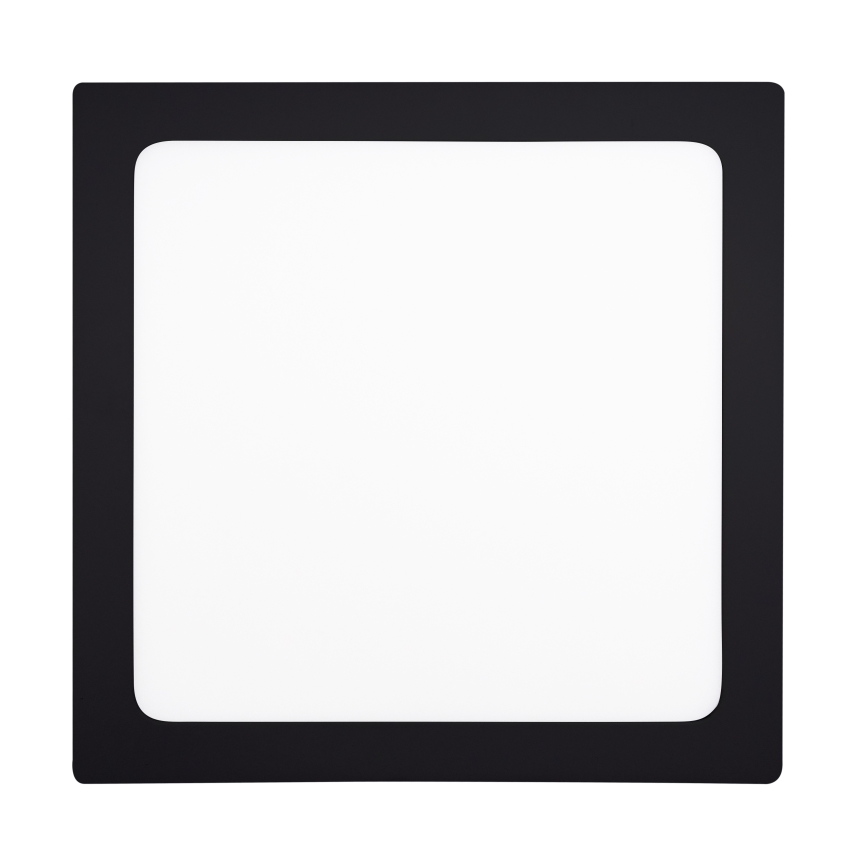 LED Taklampa LED/24W/230V 3000/4000/6000K svart fyrkantig