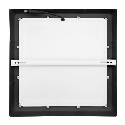 LED Taklampa LED/24W/230V 3000/4000/6000K svart fyrkantig
