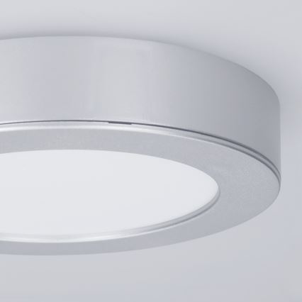 LED 2-i-1 yt-/infälld panel 12W/230V 3000/4000/6000K Ø17 cm IP54 silverfärgad