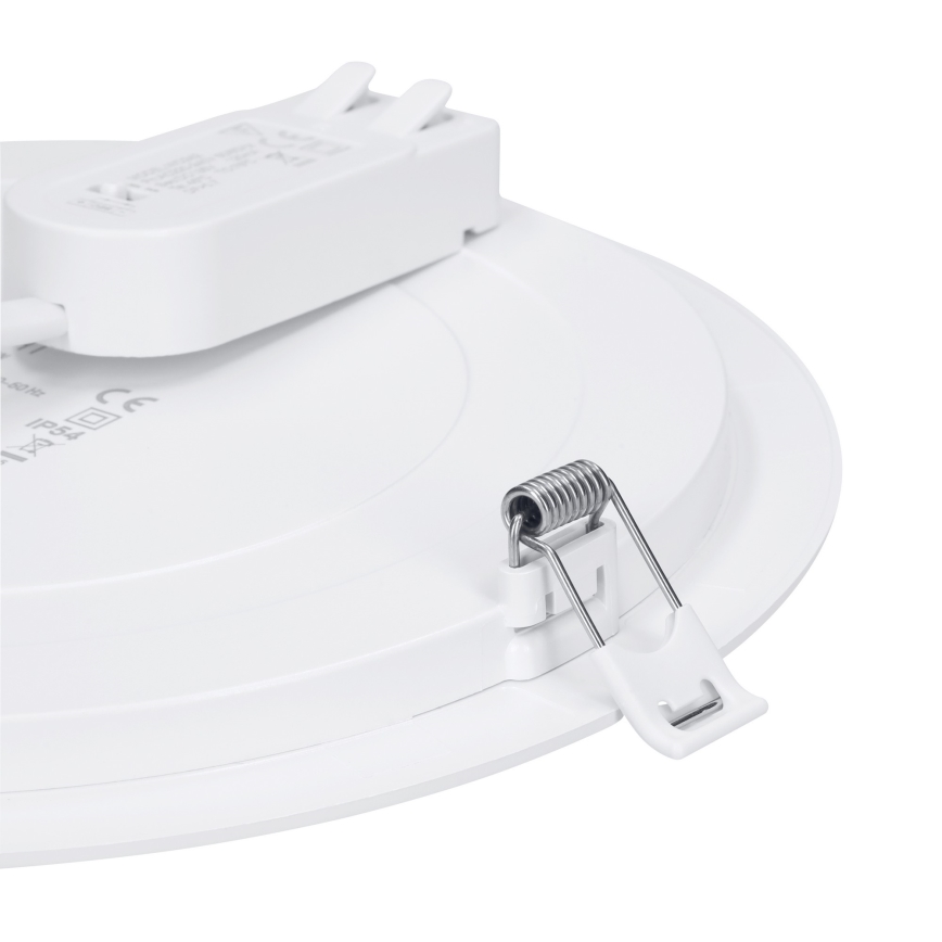 LED ytmonterad/infälld panel 2-i-1 18W/230V 3000/4000/6000K Ø 22,5 cm IP54 silver